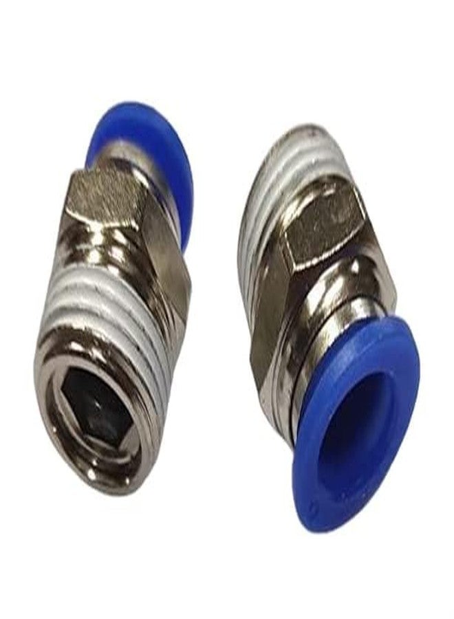 DLEIN 3/8" X 12 MM OD Pneumatic Push Type Male Connector Push in Joint Pneumatic Connector Quick Fittings Size: 3/8" X 12 MM OD Quick Air Fittings (Pack of 2) - Image 4